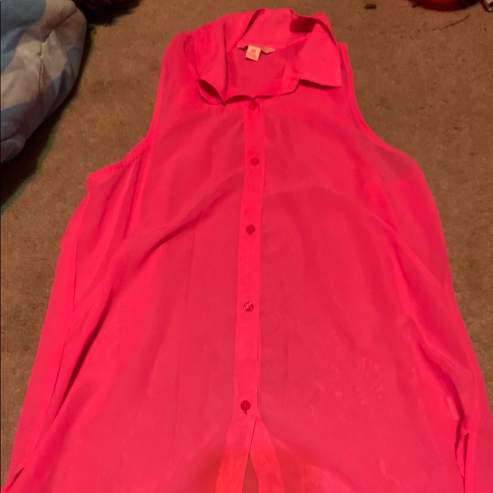 Hot pink blouse